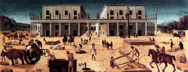 Piero di Cosimo The Building of a Palace Spain oil painting art